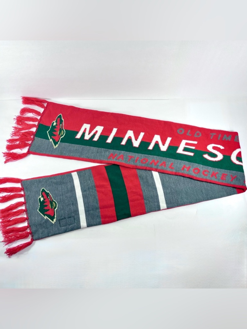 Old Time Hockey Minnesota Wild Team Scarf Red/Green/Gray/White